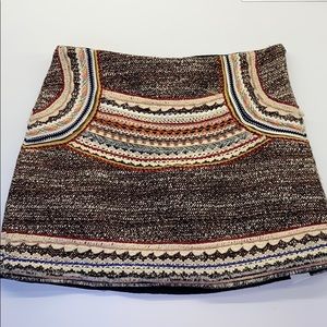 ZARA knit embroided beautiful skirt
